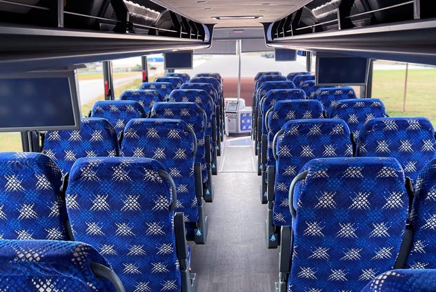 Aisle in 38 Passenger Motorcoach