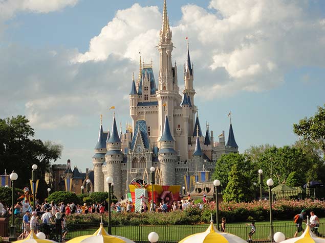 Castle in Disneyland Amusement Park in California