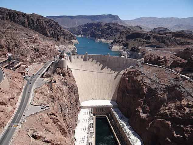 Aerial view of Hoover Dam