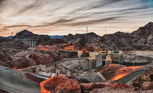 Wide view of Hoover Dam