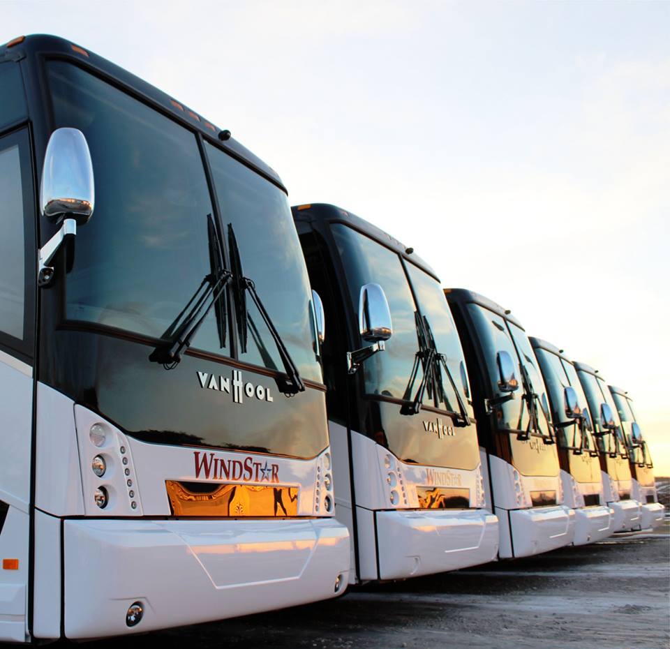 Church group renting a Windstar charter bus.